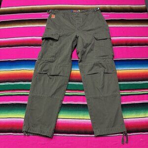 Empyre Cargo Pants Men 28 (Fit 30x28) Green Baggy Skater Loose Military Gorpcore